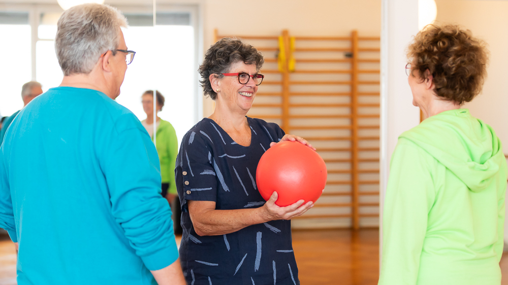 Marianne Artz mit Trainingsgruppe