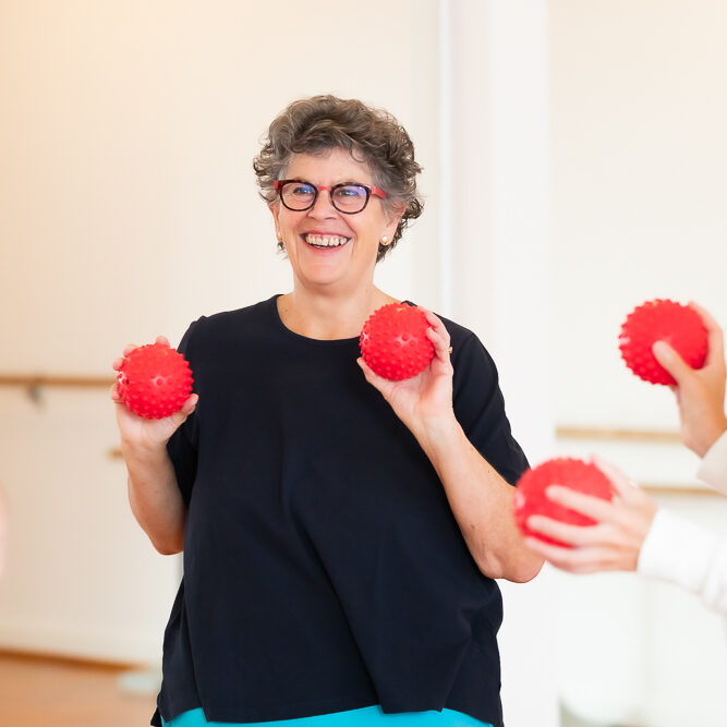 Marianne Artz mit Trainingsgruppe